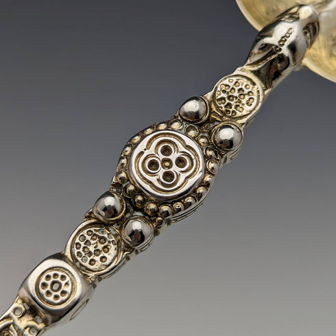 1910 British Vintage Pure Silver Large Annoting Spoon 85g Cased