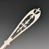 1907 British antique sterling silver teaspoon 6 & sugar tong set in case James Dixon