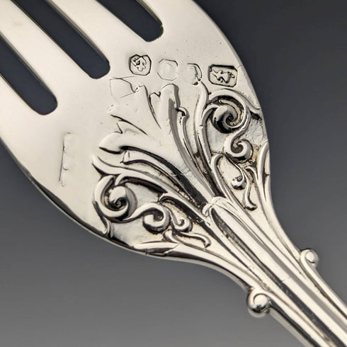 1851年 英国アンティーク 純銀製クリスニングカトラリーセット Foxall and Co ケース入