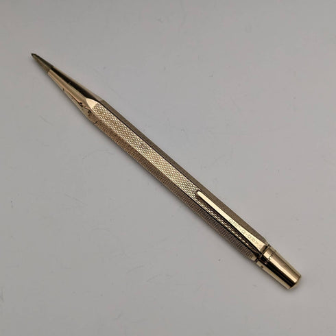 British Vintage Yard O Red Rolled Gold Hexagon Propelled Pencil in Case