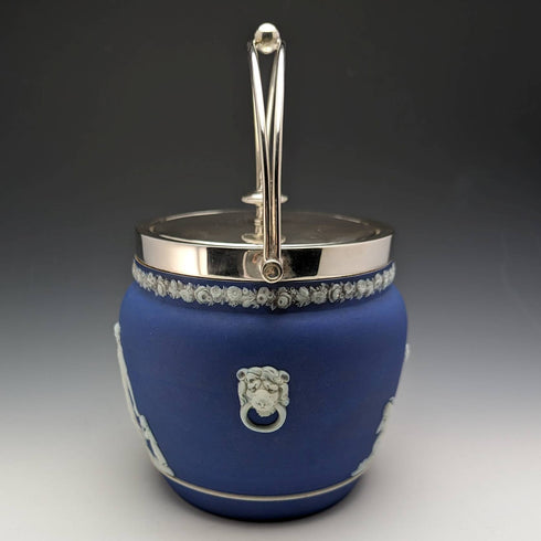 20 世紀早期英國古董韋奇伍德碧玉曲奇罐