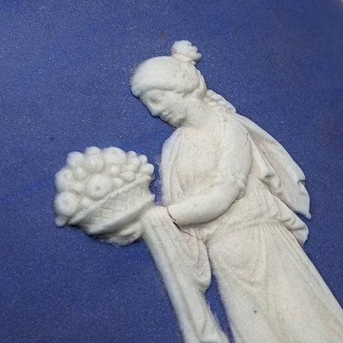 20 世紀早期英國古董韋奇伍德碧玉曲奇罐