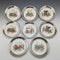 Set of 8 British Vintage Silver Plated Classic Car Printed Coasters