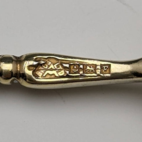 1955年 英国ヴィンテージ 純銀製ティースプーン6本セット エナメル装飾 ケース入り