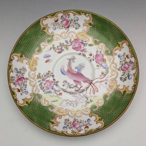 20世紀前半 英国ミントン ティーカップトリオ コカトリス グリーン