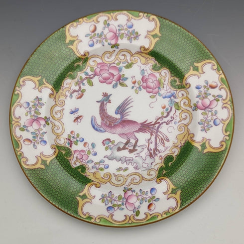 20世紀前半 英国ミントン ティーカップトリオ コカトリス グリーン