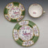 First half of the 20th century British Minton Teacup Trio Cockatrice Green with translation