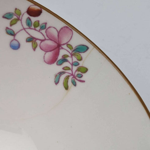 First half of the 20th century British Minton Teacup Trio Cockatrice Green with translation