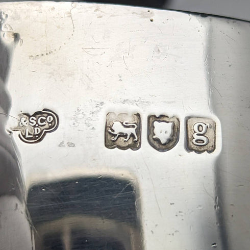 1902 British antique pure silver (925 silver) teapot 508g Goldsmiths&Silversmiths