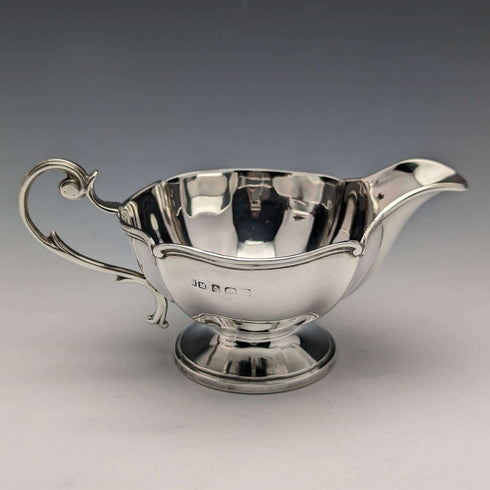 1917 年英國古董純銀(925 銀)學士茶壺 3 件套總計 606 克 Henry Matthews