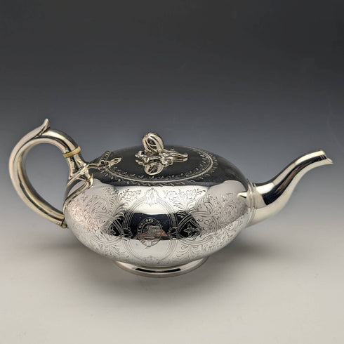 1881 年英國古董鍍銀茶壺 580 克 Elkington
