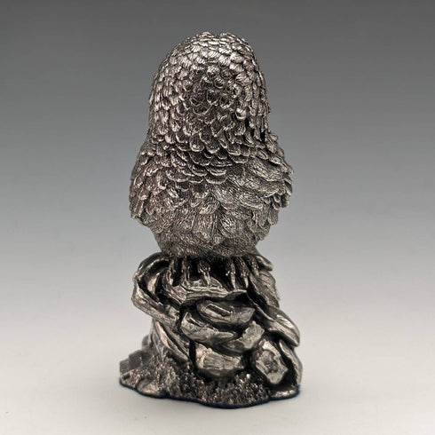 英國鄉村藝術家純銀雕塑貓頭鷹小雕像 78 克