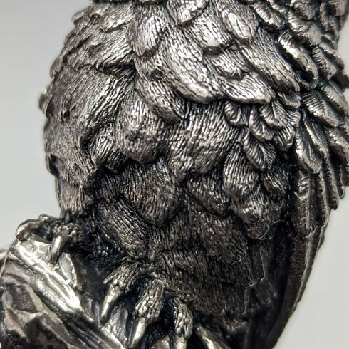 英國鄉村藝術家純銀雕塑貓頭鷹小雕像 78 克