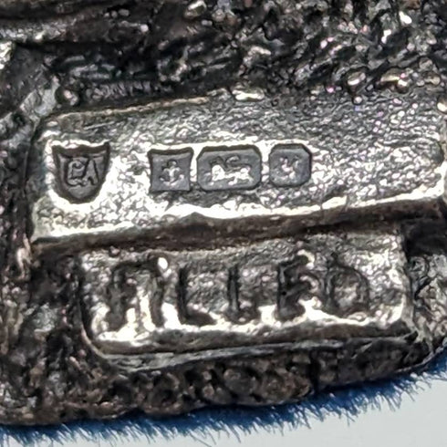 英國鄉村藝術家純銀雕塑貓頭鷹小雕像 78 克