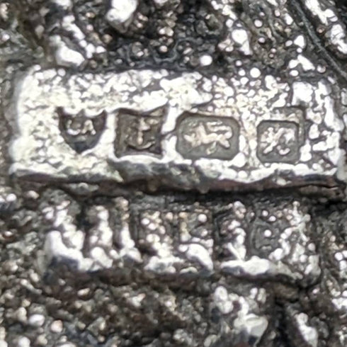 英国 カントリーアーティスト社 純銀張り彫刻 テディベア フィギュリン 117g