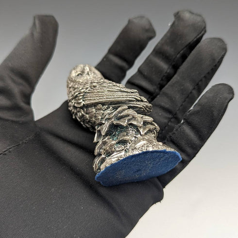 英國鄉村藝術家純銀雕塑貓頭鷹小雕像 78 克