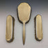 1939 British Vintage Sterling Silver Handle Brush Set of 3 with Enamel Decoration