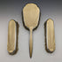 1939 British Vintage Sterling Silver Handle Brush Set of 3 with Enamel Decoration