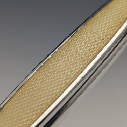 1939 British Vintage Sterling Silver Handle Brush Set of 3 with Enamel Decoration