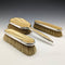 1939 British Vintage Sterling Silver Handle Brush Set of 3 with Enamel Decoration