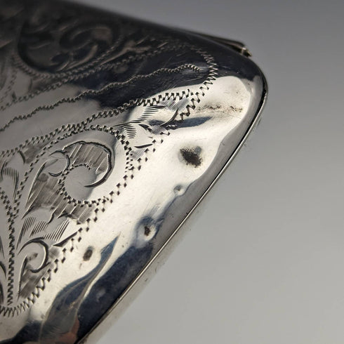 1919 British antique coin purse with sterling silver chain