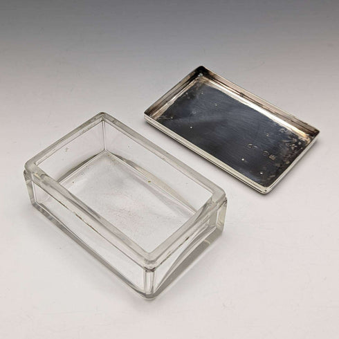 1863年 英国アンティーク 純銀蓋 ガラス容器 3個セット Pittway Brothers