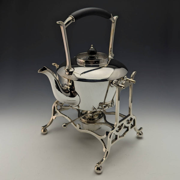 1915年頃 英国アンティーク シルバープレート製 ケトル&バーナースタンドセット Martin and Hall
