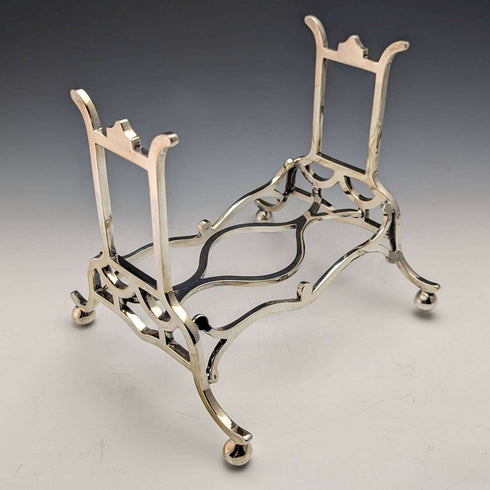 Around 1915 British Antique Silver Plate Kettle & Burner Stand Set Martin and Hall