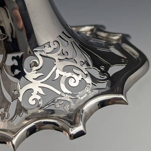 1908年 英国アンティーク 純銀製コンポート 527g Walker and Hall