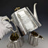 1882 English Antique Silver Plated Teapot Set of 3 John Gallimore