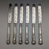 1856 British antique sterling silver cutlery 6 pair set boxed Harrison Brothers