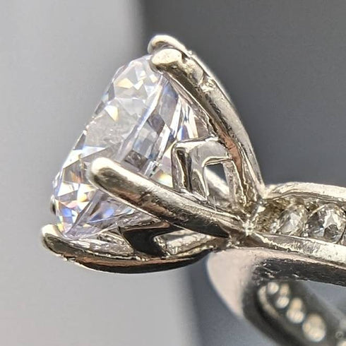 ヴィンテージ ジュエリー ジルコニア スターリングシルバーリング