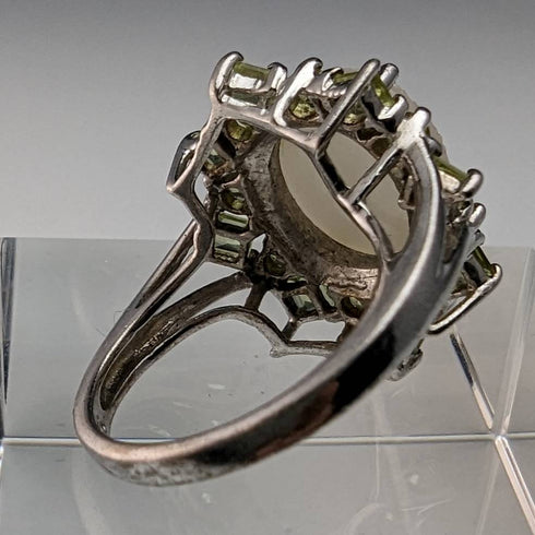 Vintage Jewelry Two Color Quartz Sterling Silver Ring