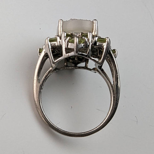Vintage Jewelry Two Color Quartz Sterling Silver Ring
