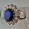 ヴィンテージ ジュエリーブルーストーン スターリングシルバーリング