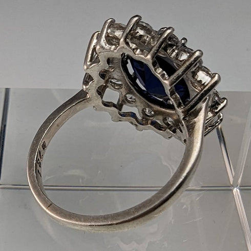 ヴィンテージ ジュエリーブルーストーン スターリングシルバーリング