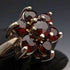 British Vintage Jewelry Garnet Sterling Silver Ring