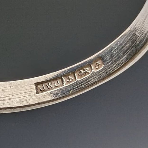 British Vintage Jewelry Garnet Sterling Silver Ring