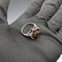 British Vintage Jewelry Garnet Sterling Silver Ring