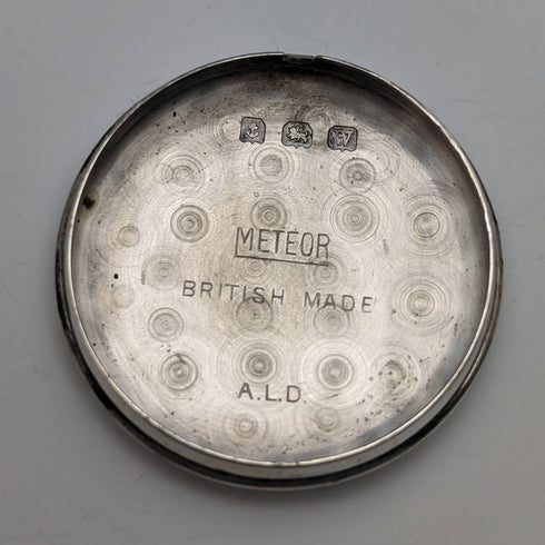 1946年 英国ヴィンテージ ラッセル 腕時計 純銀ケース 蛇腹ベルト 動作良好