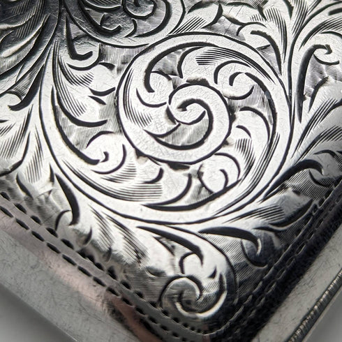 1915年 英国アンティーク 純銀製シガレットケース 70g Joseph Gloster