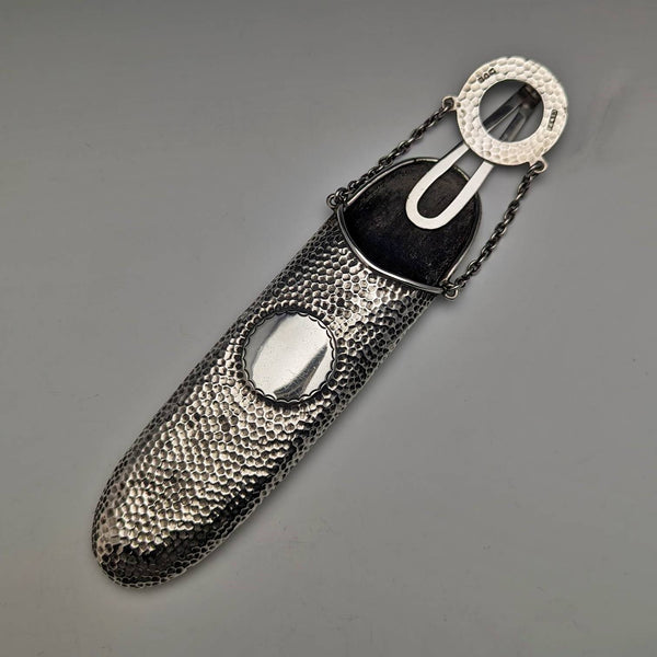 1902 British Antique Sterling Silver Chatelaine Glasses Case