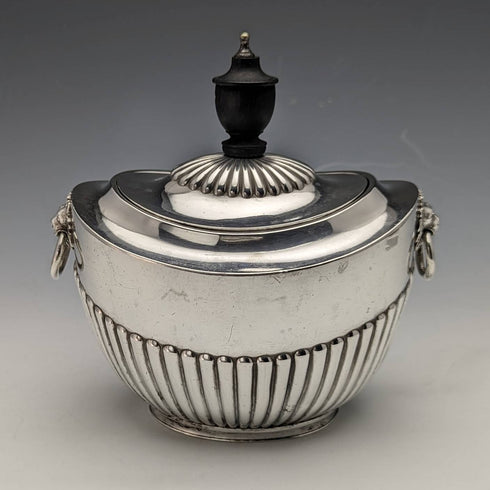 1898 British Antique Sterling Silver Tea Caddy 220g John and William Deakin