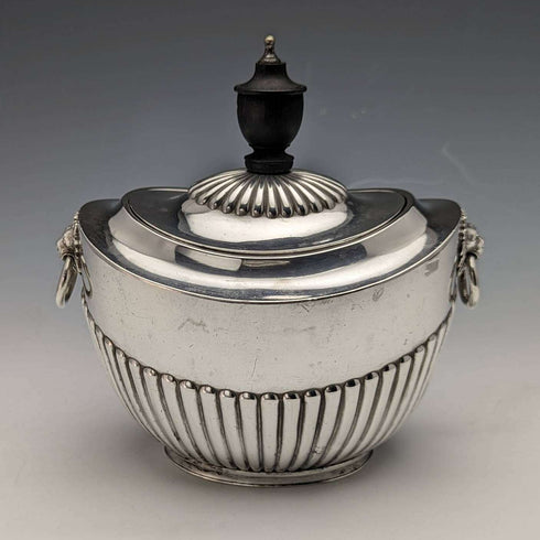 Tetera antigua de plata de ley, 1898, Reino Unido, 220 g, John and William Deakin