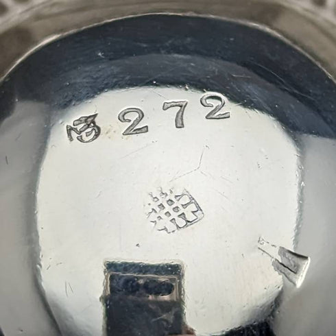 British antique silver plate salt dish & spoon 6 pair set in case