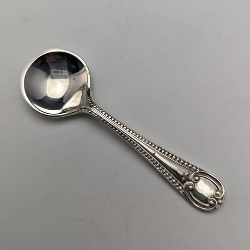 1900 年左右英國古董銀盤鹽盤和勺子 6 對套裝帶盒