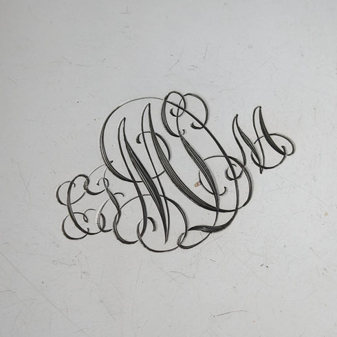 1900 年左右美國古董純銀側盤一對共 366 克