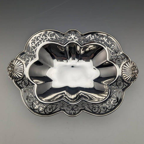 1902 年英國古董純銀盤子 141 克哈里森兄弟