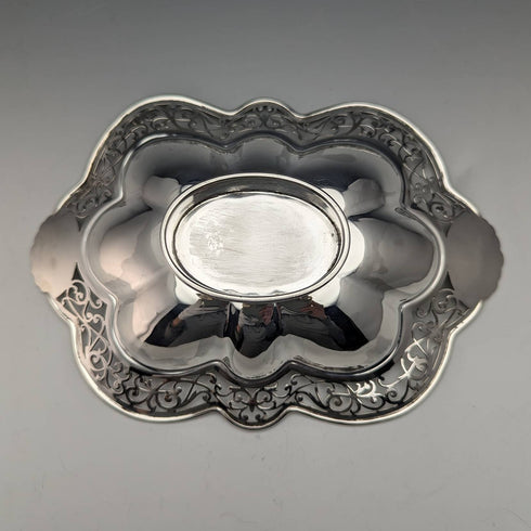 1902 年英國古董純銀盤子 141 克哈里森兄弟