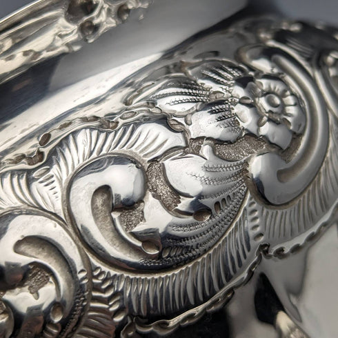 1900年 英国アンティーク 純銀製 ローズ・ボウル 297g William Hutton